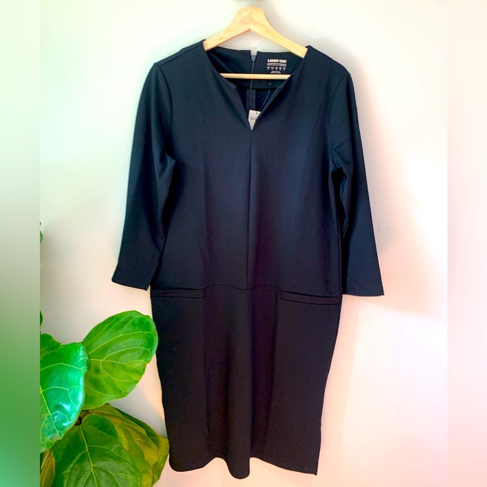 Lands End NWT black dress